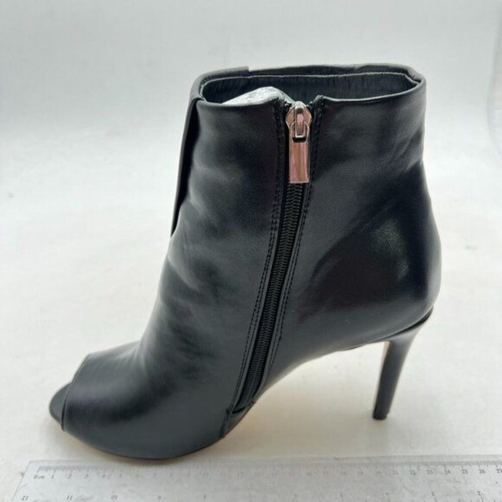 XYD Elegant High Heel Stiletto Ankle Boot Peep Toe Pumps Booties for Women Black